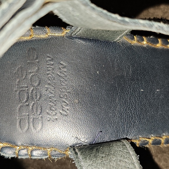 🥰😍Andre Assous Navy Leather Sandals - Picture 3 of 6